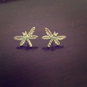 Dragonfly studded earrings